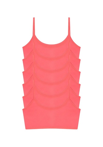 Armoris Özel Seri Kız Çocuk Pembe Yarım Atlet 6'lı Paket Yumuşak Likralı Renkli