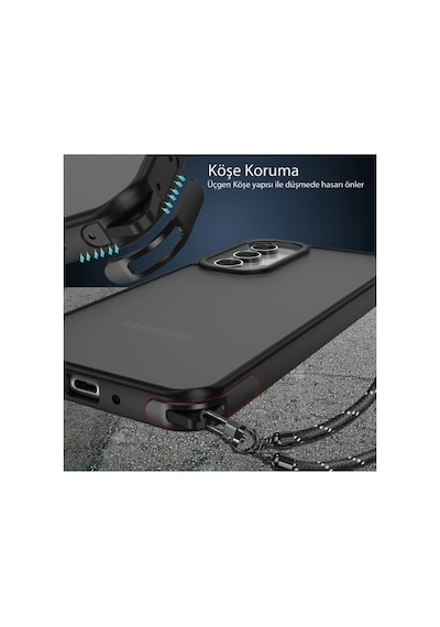 Newface - 980 - Samsung Galaxy Uyumlu A05s Kılıf Elegant Kapak - Csmo-tex - - Pudra