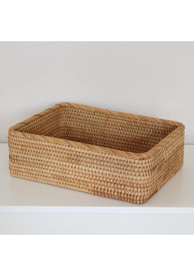 Nur Rattan 36x27x12 Cm Saklama Kutusu & Dekoratif Sepet 3 Naturel
