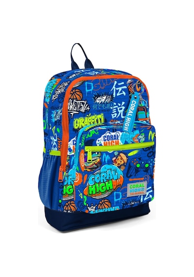 Coral High Dört Bölmeli Saks Grafiti Desenli İlkokul Sırt Çantası - Erkek Çocuk