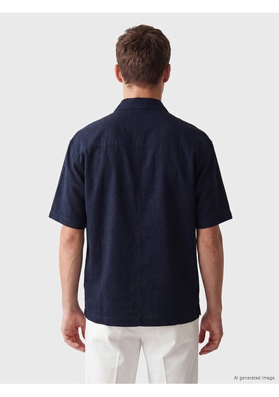 Lcw Vision Lacivert Regular Fit Armürlü Erkek Gömlek