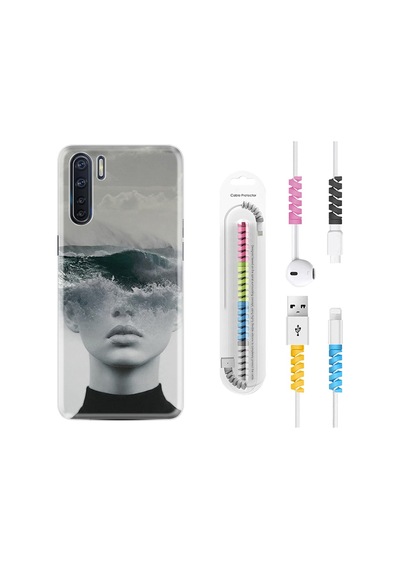 Oppo A91 Kılıf Kablo Koruyuculu Anti Social Social Club 1361