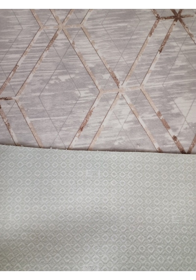 Venüs Gri Modern Yumuşak Yıkanabilir Kaymaz Taban Dört Mevsimlik Salon Banyo Balkon Gençodası Kesme Halı Gri