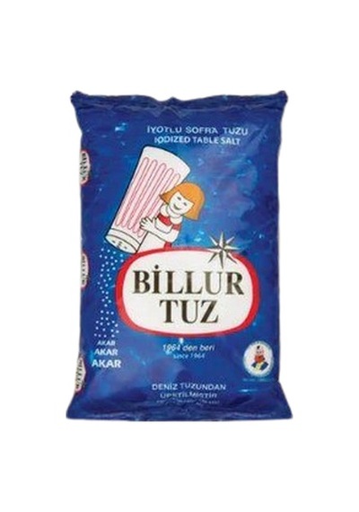 Billur Rafine İyotlu Sofra Tuzu 750 Gr 8'li Paket