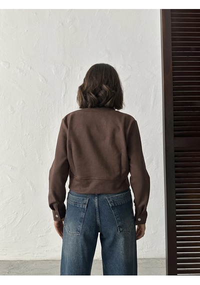 Verymoda Kadın Fermuarlı Bomber Ceket Kahve