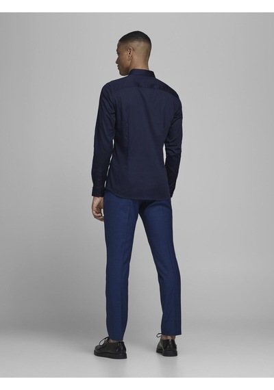 Jack & Jones Erkek Parma Premium Uzun Kollu Lacivert Gömlek-12097662 Lacivert