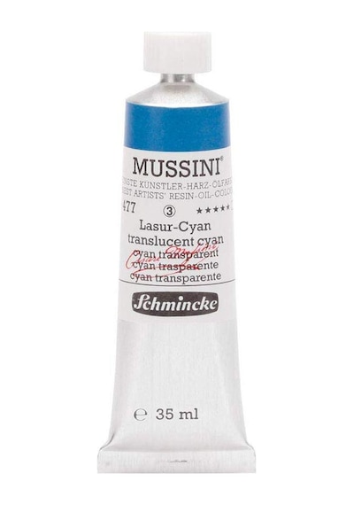 Mussini 35Ml Yağlı Boya Seri:3 No:477 Translucent Cyan