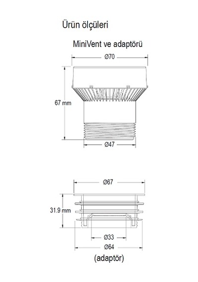 Studor Mini Vent atık pis su Otomatik Hava Alma Valfi cihazı DN32,40,50,63lük lağım kokusu önleyici