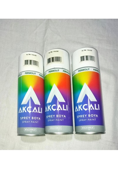 Akçalı Altın Yaldız Yaldızlı Alüminyum-ahşap-plastik-demir-metal-sprey Boyama 400 Ml Çok Renkli
