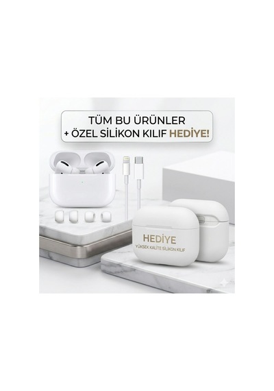 Pro Ios Android Uyumlu Kablosuz Bluetooth Kulaklık Beyaz - 725913405