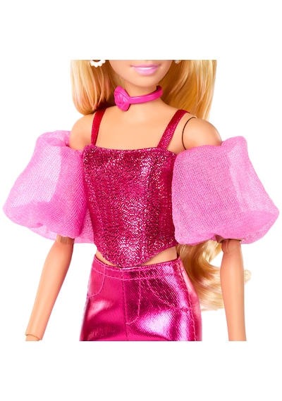 Barbie Stil İkonu Bebek - Metalik Pembe Kıyafetli JFP40