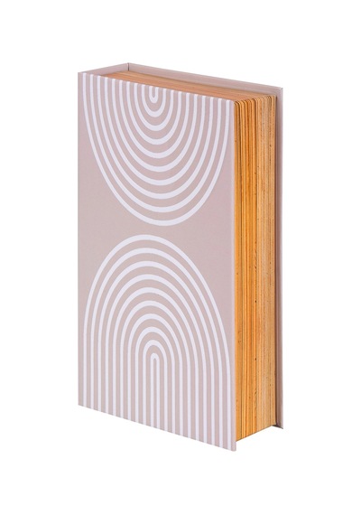 Nio - 0014 Beige Desen Kitap Kutu - 6 Adet Tarı