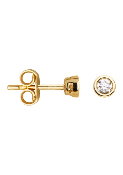 Goldkupe 14 Ayar Tektaş Altın Küpe 0,90 Gr-1208