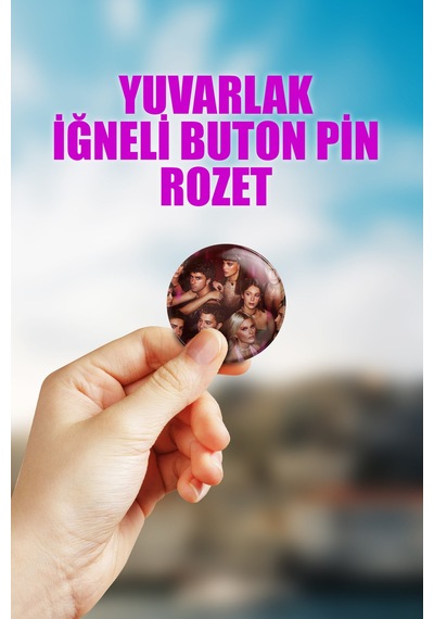 Elite Dizi Çanta Süsü İğneli Buton Rozet Seti 1 Adet Tekli
