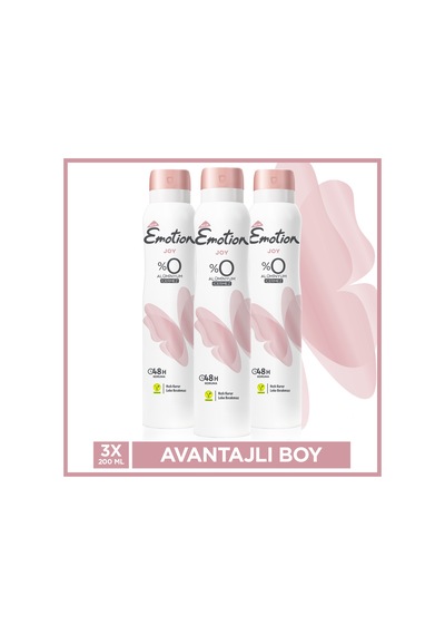 Emotion Joy Kadın Sprey Deodorant 3 x 200 ML