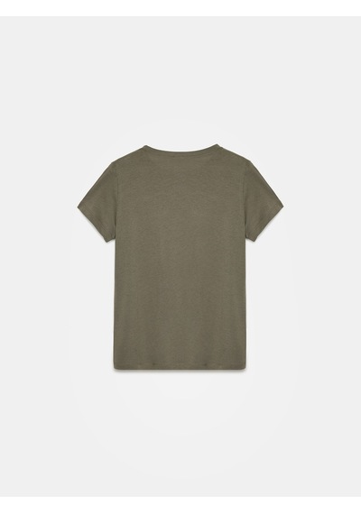Dilvin 32852 Basic T-shirt-haki
