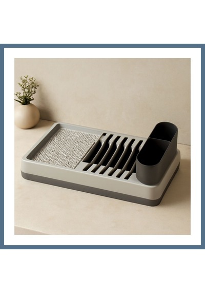 Buradabulabilirsin Tezgah Üstü Bulaşıklık 26x42x12 Cm - Gri Tabaklık & Kaşıklık Bbz