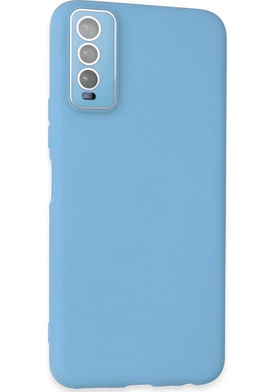 Newface - 309 - Vivo Y11s Kılıf Lansman Glass Kapak - Edntrend - - Mavi