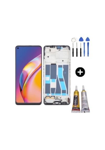 Te Oppo Reno 5 Lite Çıtalı Servis Lcd Dokunmatik Ekran + Montaj Seti
