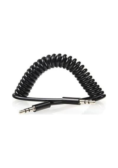 Spiralli Aux 3.5mm Kulaklık Ses Aktarma Kablosu