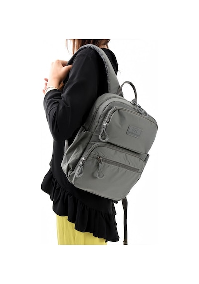 Baginn Unisex Sırt Çantası Paraşüt Kumaş Hafif Çok Cepli Yağmur İtici Kumaş 34 24 Cm 571 Collection Gri