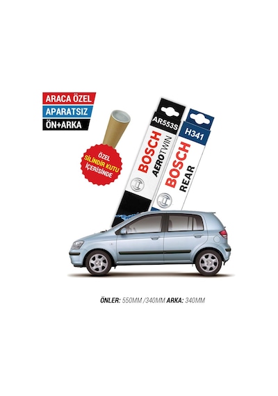 Bosch Aerotwin Hyundai Getz Ön Arka Silecek Seti 2002 - 2011