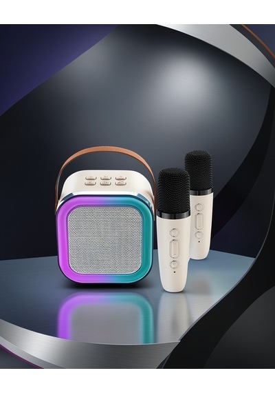 Taşınabilir Karaoke Hoparlör 2 Mikrofonlu Uczzz2mikrofonluspeaker-4