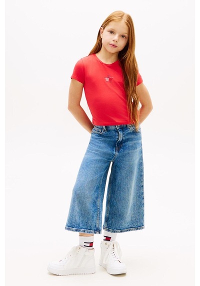 Tommy Hilfiger Kız Çocuk Tişört Kg0kg09097 Kırmızı