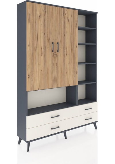 Arges Dolap 10 Raflı 4 Çekmeceli 2 Kapaklı 132x30x195 Antrasi... Antrasit Arges Dolap 10 Raflı 4 Çekmeceli 2 Kapaklı 132x30x195 Antrasi... Antrasit