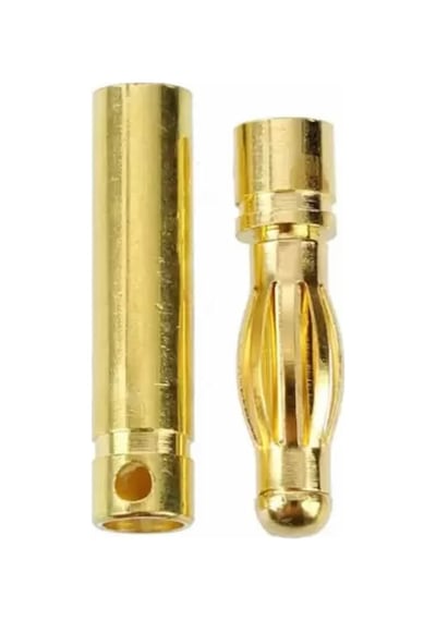 4 Çift 4mm Altın Kaplama Banana Dişi Erkek Soket 40A Pil Batarya Lion Bullet Plug Kablo Konnektör