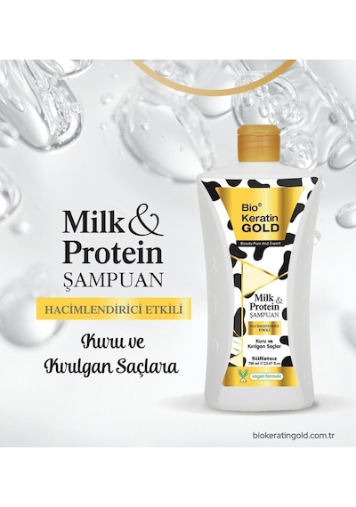 Bio Keratin Gold Milk & Protein Hacimlendirici Sülfatsız Şampuan 700 ML