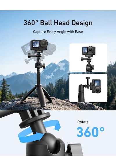 Djı Osmo Nano Action 6/5 Pro/4, Gopro Hero 13/12, Insta360 X5 X4 Ace Pro İçin 46 Cm Mini Selfie Çubuğu Tripod, 360 Genel