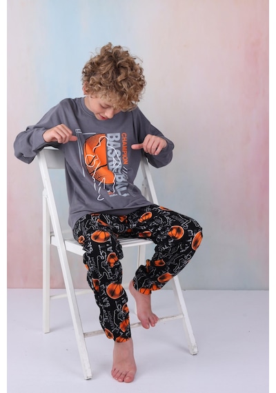 Yeni Sezon Erkek Çocuk Gez Garson Basketball Uzun Kollu Pamuk İnterlok Pijama Takımı 5154-füme Füme Yeni Sezon Erkek Çocuk Gez Garson Basketball Uzun Kollu Pamuk İnterlok Pijama Takımı 5154-füme Füme