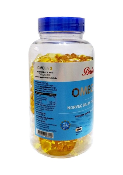 Balen Omega 3 Norveç Balık Yağı Trglsrd 1380mg X 100 Yumuşak Kapsül X 6 Kutu