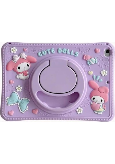Ennar Honor Pad X9 11.5 İnç Cute Dolls Askılı Standlı Tablet Kılıfı+tablet Kalemi Arka Kapak