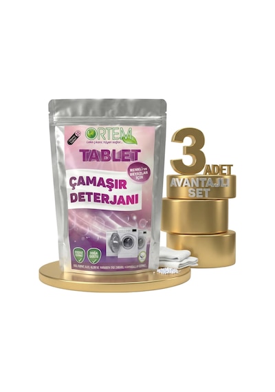 Ortem Çamaşır Tablet Deterjan 3x22'li