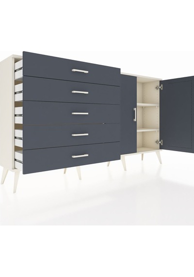 Arges Konsol 2 Raflı 5 Çekmeceli 2 Kapaklı 176x30x99 Aytaşı-antrasit Antrasıt/antrasıt - Aytası Arges Konsol 2 Raflı 5 Çekmeceli 2 Kapaklı 176x30x99 Aytaşı-antrasit Antrasıt/antrasıt - Aytası
