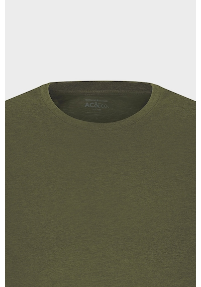AC&Co / Altınyıldız Classics 4A4800000001HAKXS Slim Fit Bisiklet Yaka Kısa Kol Pamuklu Erkek Tişört Haki