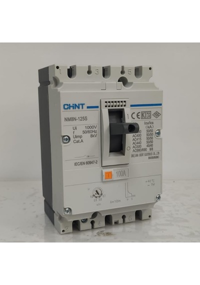 Chint - Nm8n-125s Tm100 3p 100a Ayarsalı Kompakt Şalter