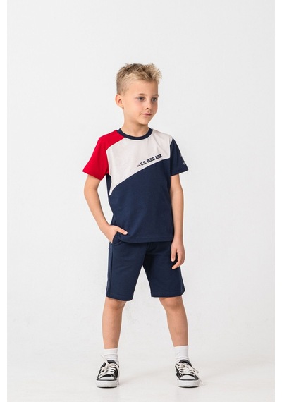 U.S. Polo Assn. Erkek Çocuk Lacivert Bermuda Takım Us2407-c-v1