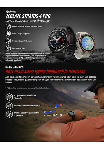 Zeblaze Btalk Pro Akıllı Saat (Distribütör Garantili) Metalik