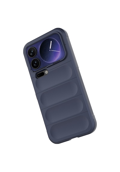Maks Technology Mi 17 Pro Max Kılıf Esnek Tpu Oyuklu Arka Yüzey Tasarımlı Mkst Etnik Silikon Kapak - Lacivert