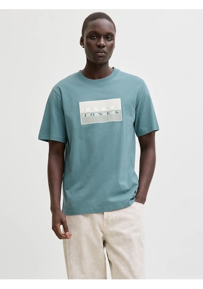 Jack & Jones Jack&jones Jcofusion Dots Print Tee Erkek T-shirt 12289863 Mavi