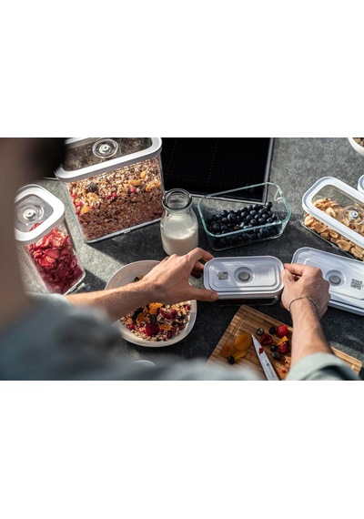 Zwıllıng Fresh & Save Cube Kutu, Boyut M, Modüler Ve İstiflenebilir Saklama Kabı, Hava Geçirmez Ve Vakumlanabilir Sak Çok Renkli