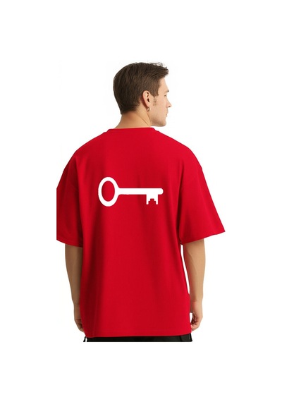 Nevermind Unisex Kadın Erkek The Key To Çift Sevgili T-shirt 2'li Set Takım Kırmızı