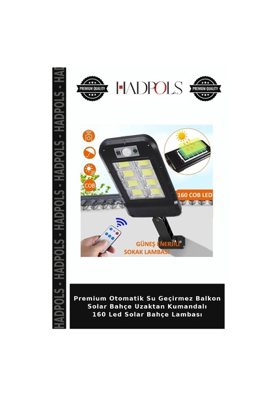Premium Otomatik Su Geçirmez Balkon Solar Bahçe Uzaktan Kumandalı 160 Led Solar Bahçe Lambası