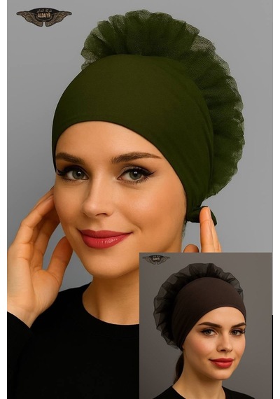 Aldaıyr 2 Adet Fırfır Bone Tesettür Bone 3 Renkli