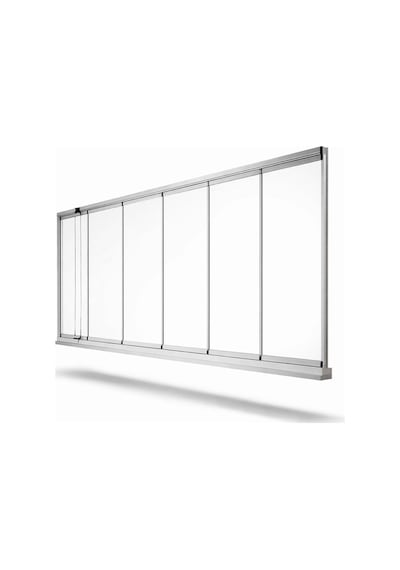 Cam Balkon Alüminyum Fitil 0-180 Cm Dayanıklı Kolay Montaj Büyük H Diğer