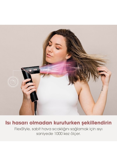 Shark Flexstyle 3-in-1 Saç Kurutma & Şekillendirme Sistemi Siyah