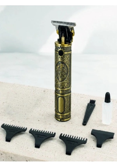Lb Kablosuz Saç Sakal Kesme Makinesi T Tipi Metal Bıçaklı 3 Kademeli Taraklı